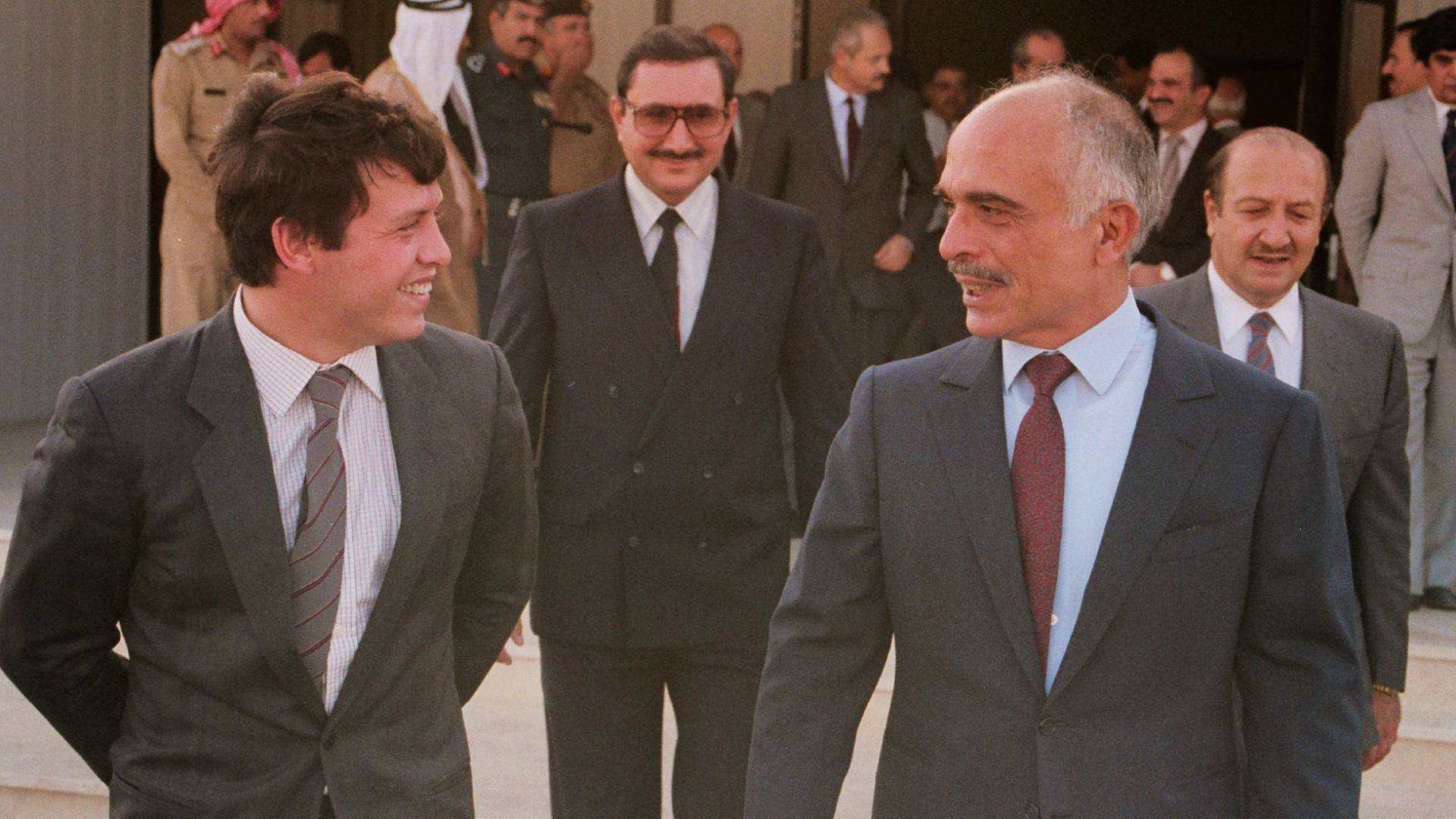 جلالة الملك عبدالله الثاني برفقة جلالة الملك الحسين بن طلال رحمه الله