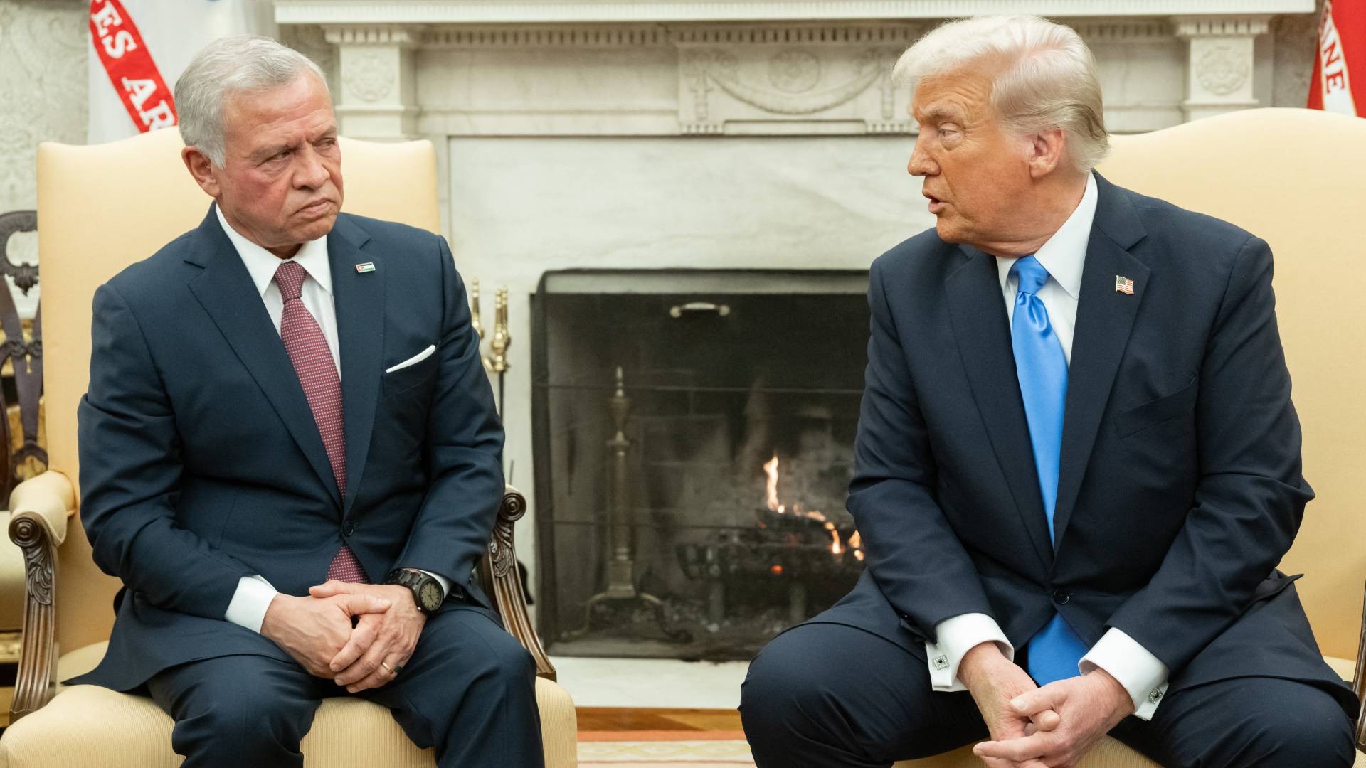 الملك عبدالله الثاني ودونالد ترمب