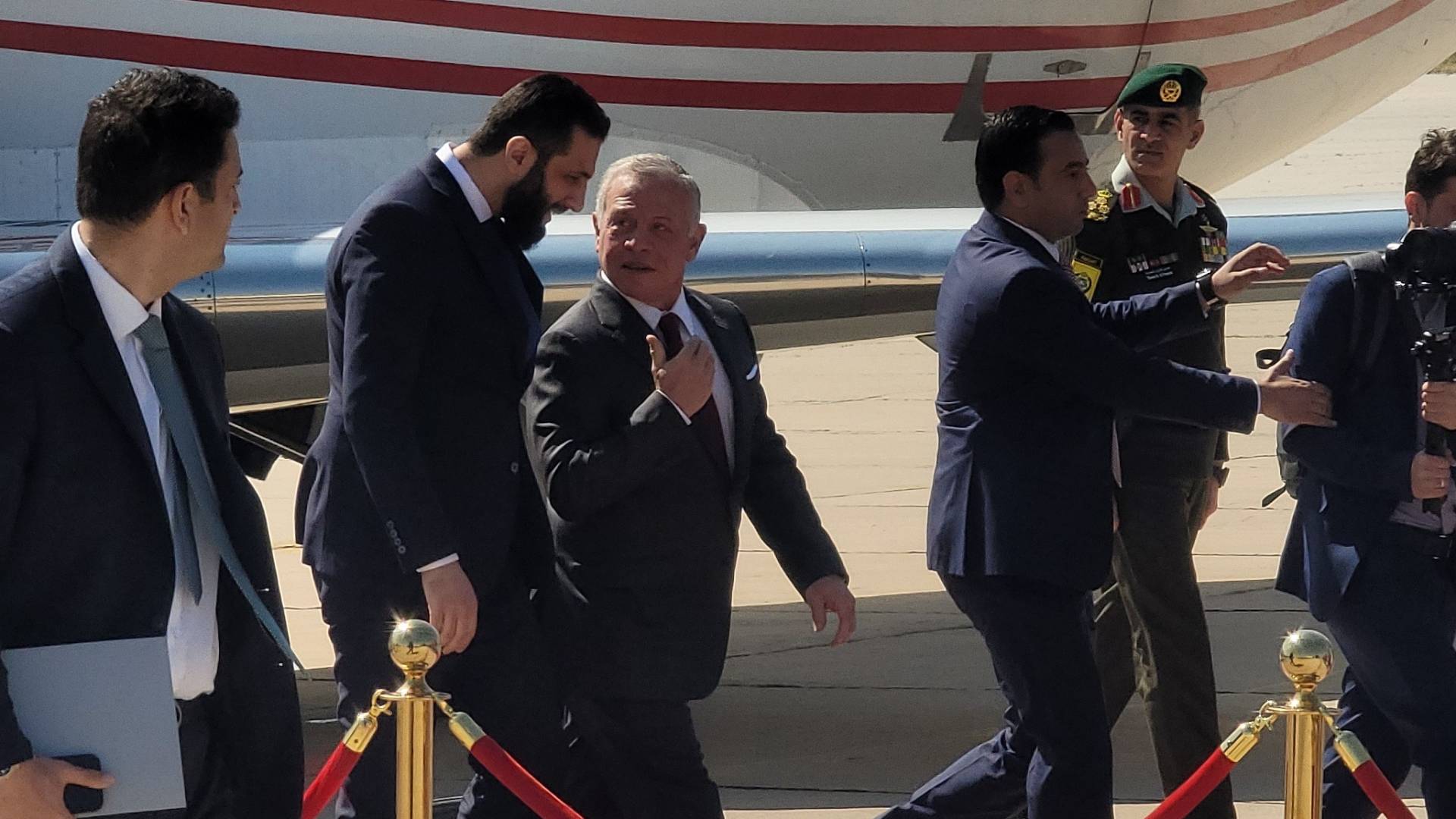 جلالة الملك عبدالله الثاني والرئيس السوري أحمد الشرع