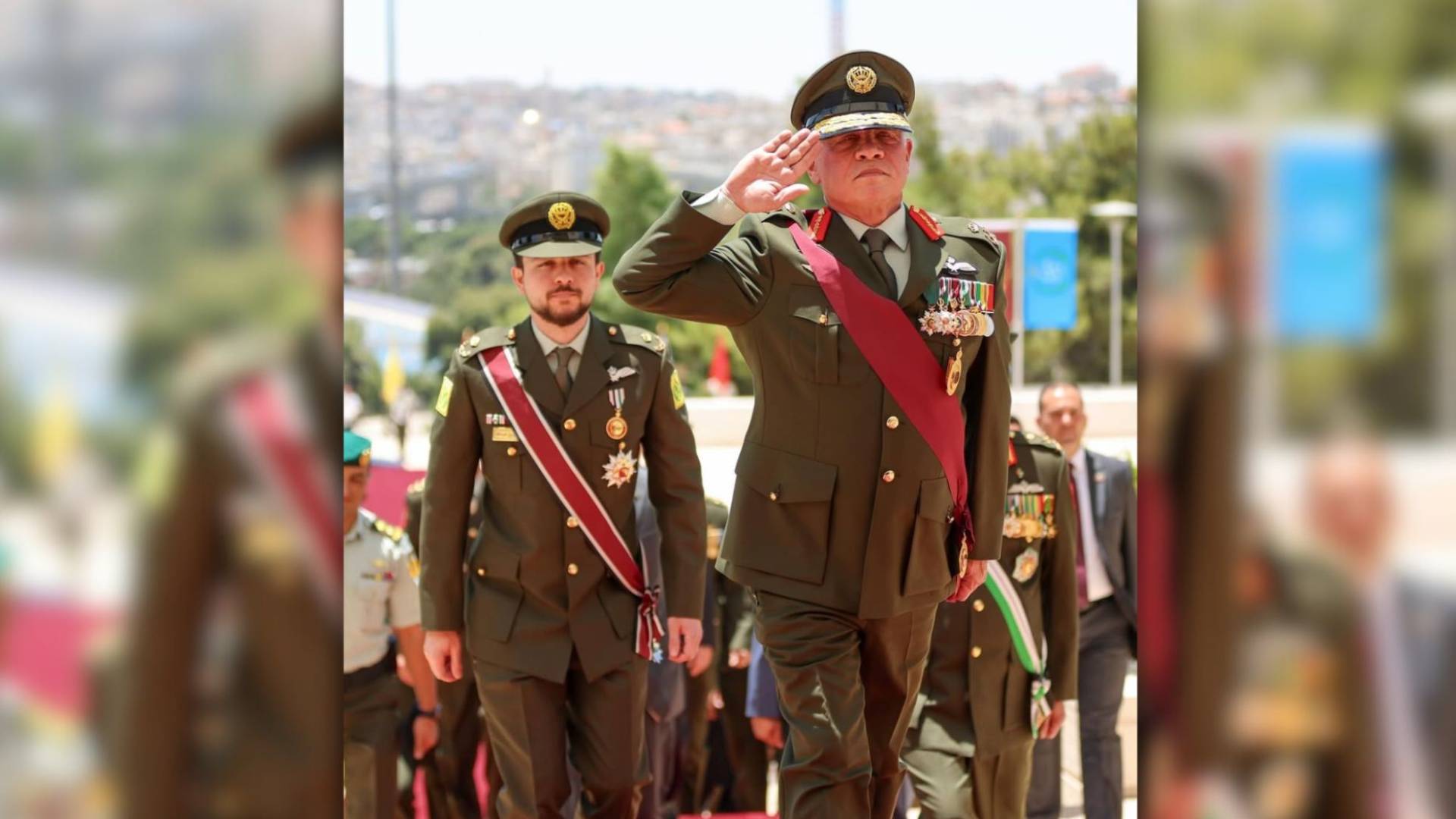 الملك عبدالله الثاني وولي العهد الأمير الحسين