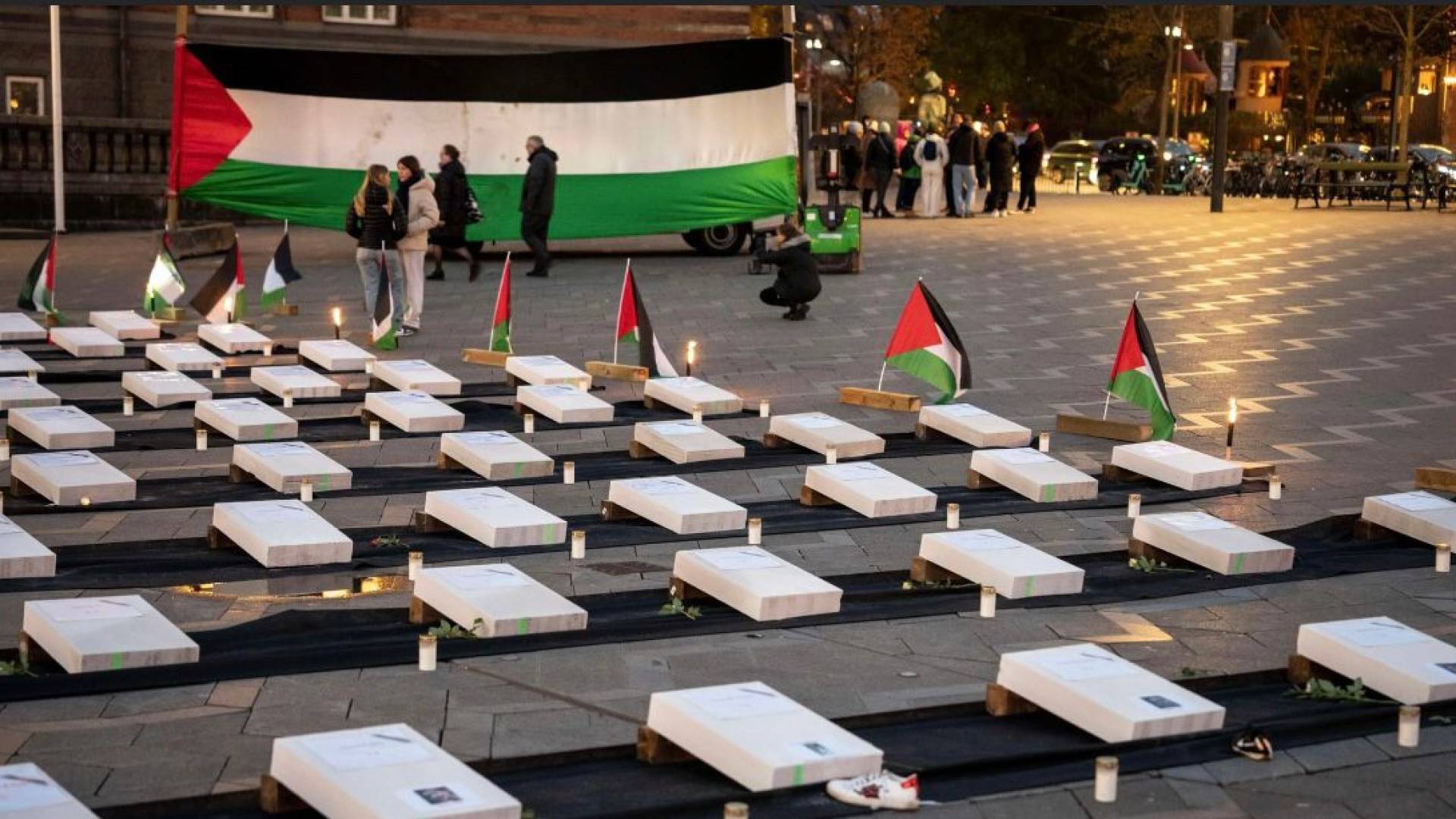 أعلام فلسطين في كوبنهاغن - تعبيرية