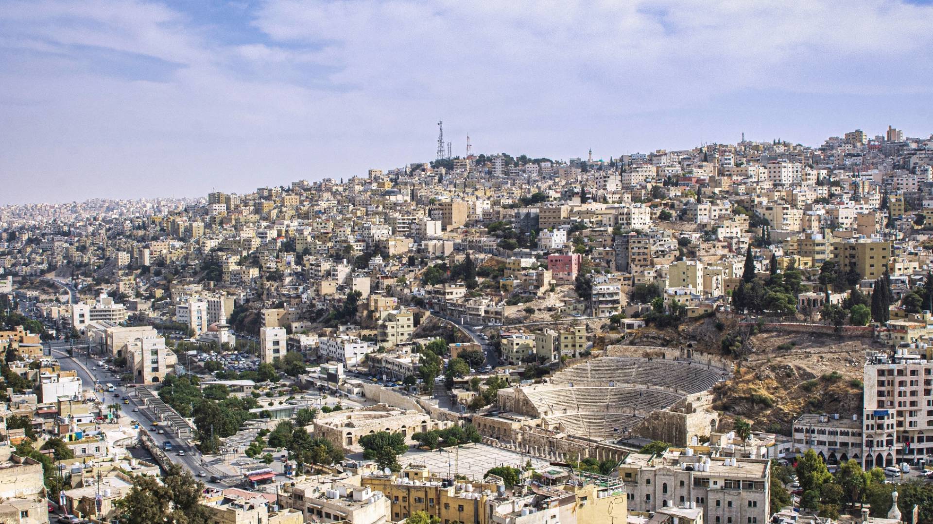 لقطة عامة للعاصمة عمان