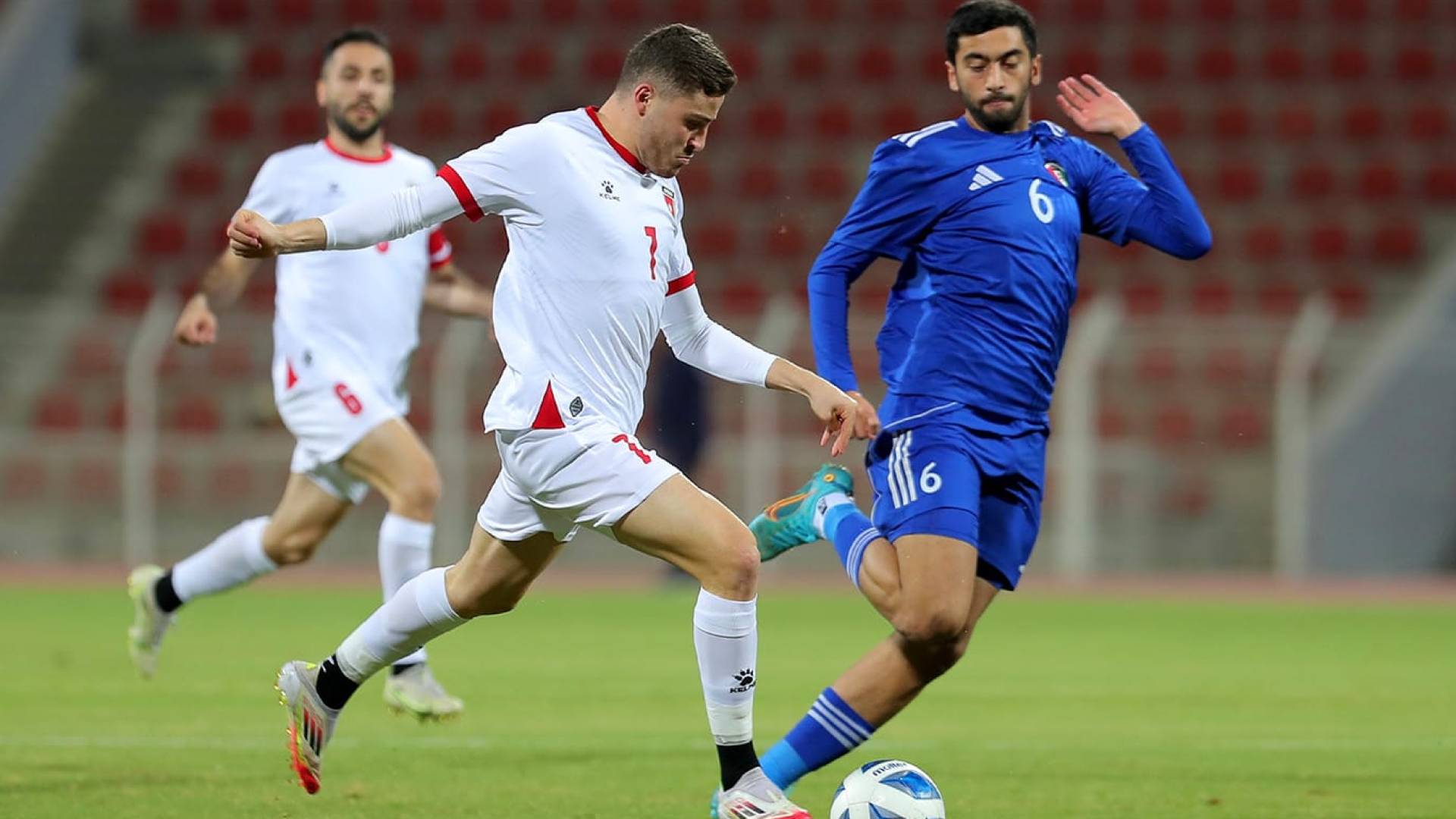 من مباراة النشامى والكويت