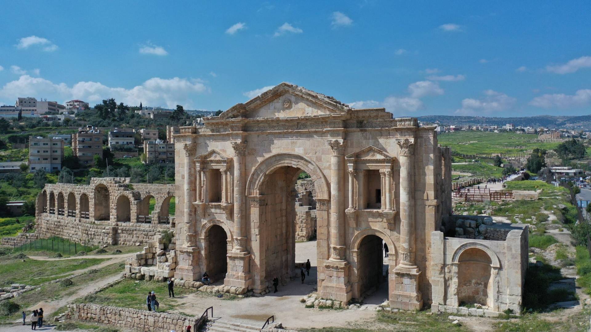 جانب من مدينة جرش الأثرية