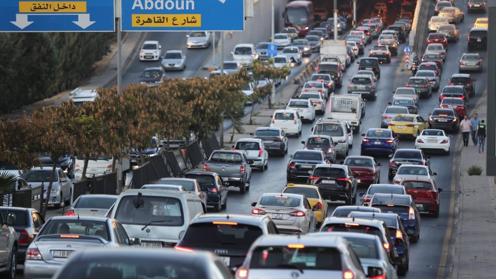 صورة تعبر عن تباطؤ مروري