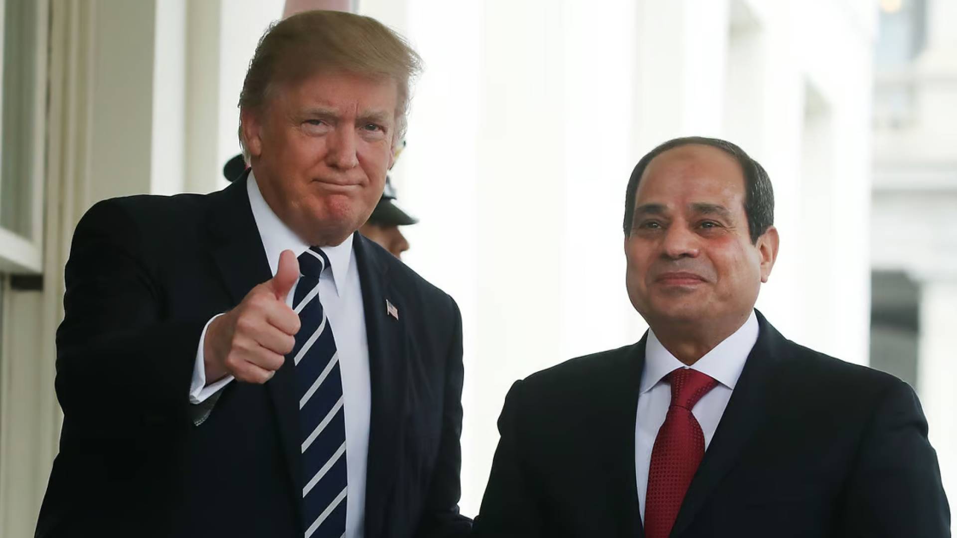 الرئيس المصري عبد الفتاح السيسي والرئيس الأمريكي دونالد ترمب