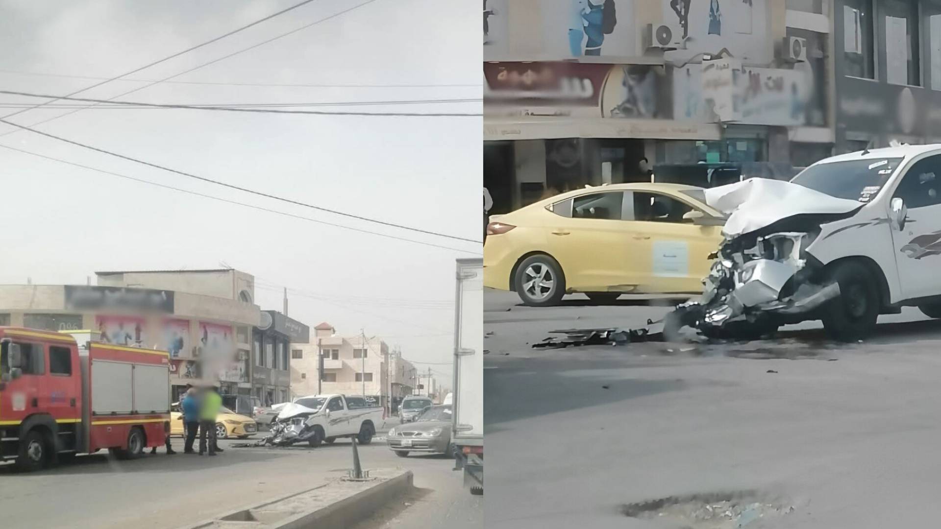 حادث تصادم بمأدبا