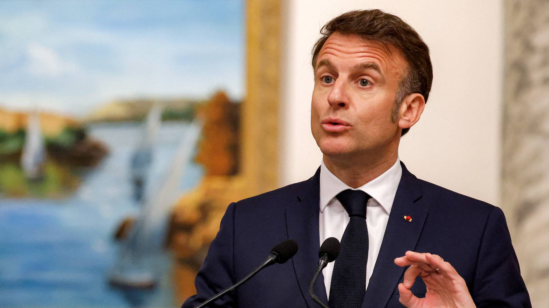 الرئيس الفرنسي إيمانويل ماكرون