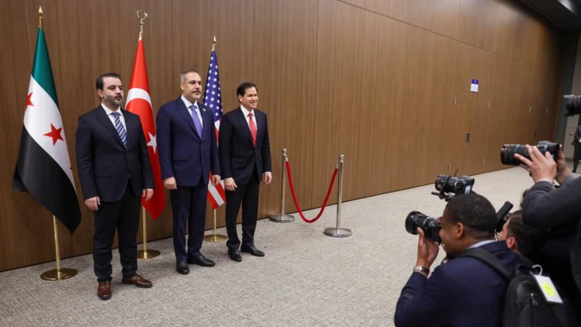 لقاء وزير الخارجية السوري أسعد الشيباني ونظيره الأمريكي في تركيا