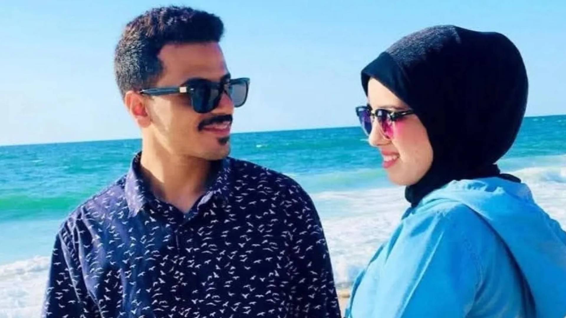 الإعلامية نور قنديل وزوجها خالد أبو سيف