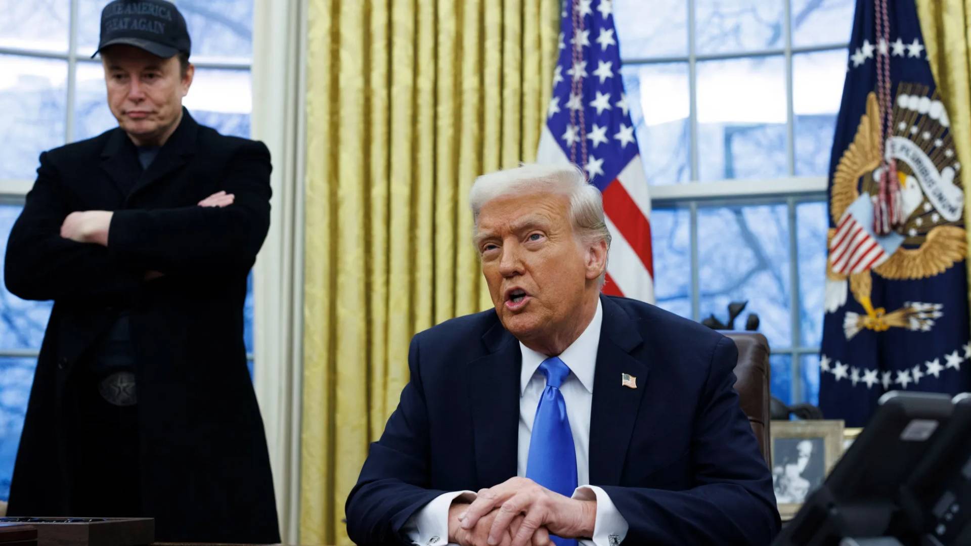 الرئيس الأمريكي ترمب وإيلون ماسك