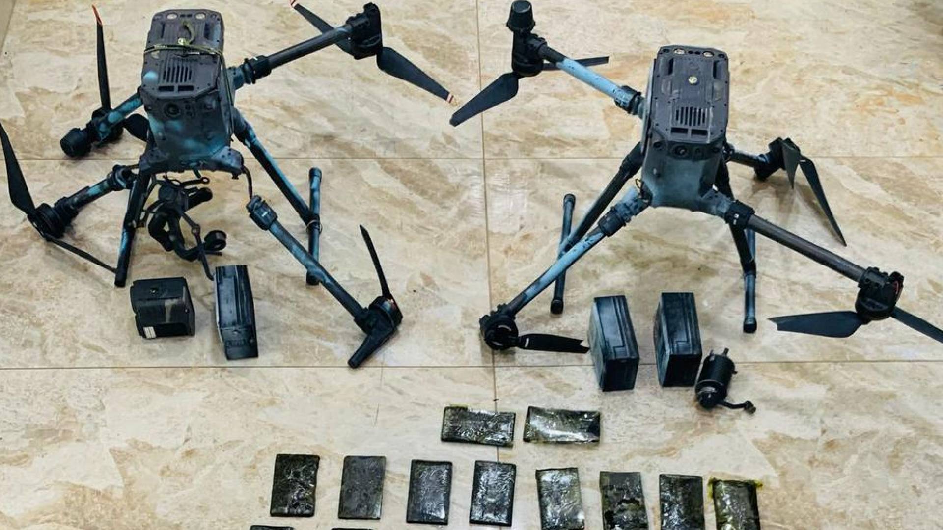 المنطقة العسكرية الجنوبية تحبط محاولة تهريب مواد مخدرة بواسطة ثلاث طائرات مسيرة