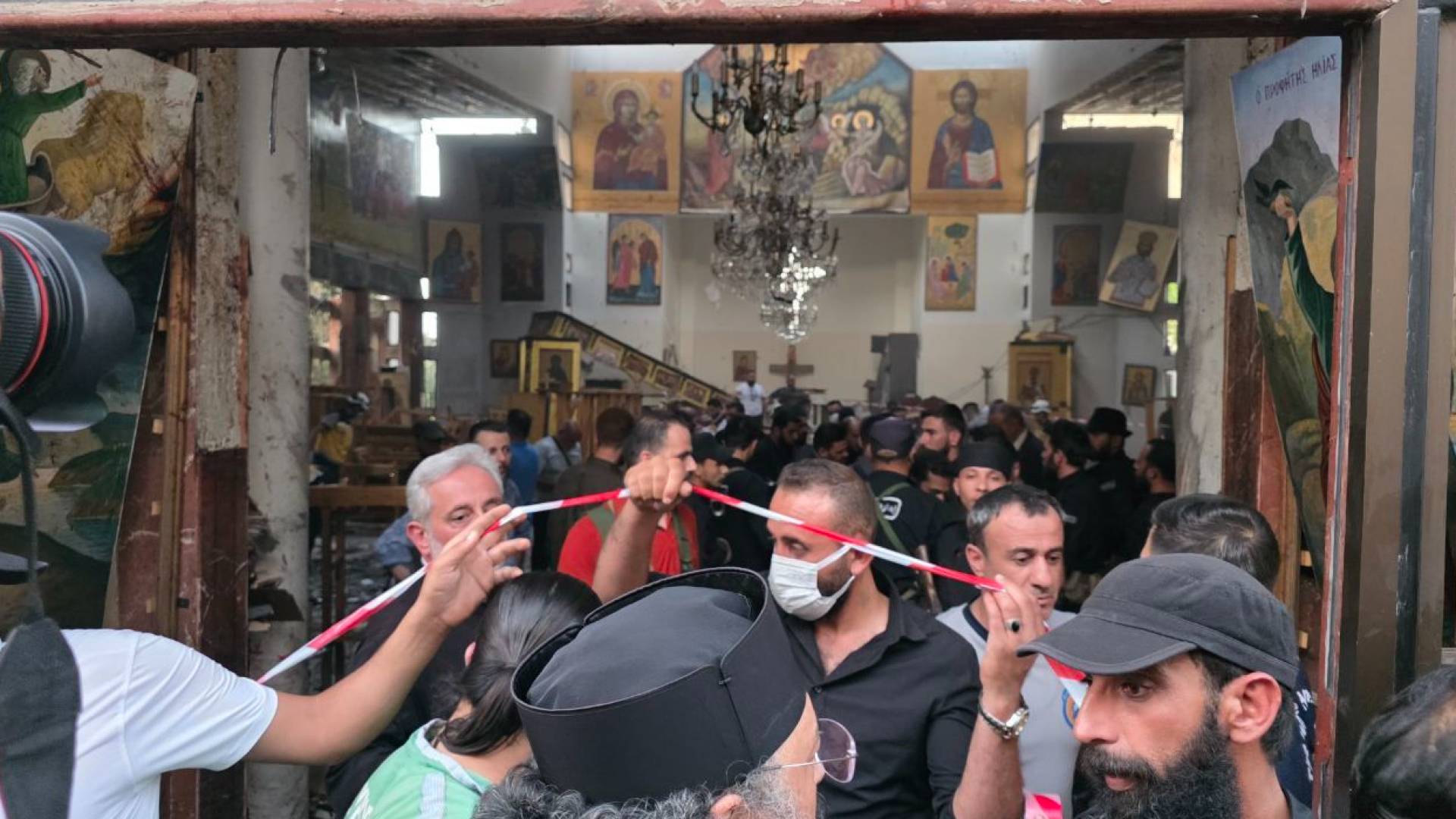 هجوم ارهابي يستهدف كنيسة القديس مار إلياس