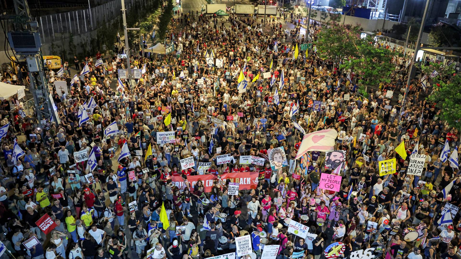 تظاهرة ضد حكومة نتنياهو تطالب بإطلاق المحتجزين