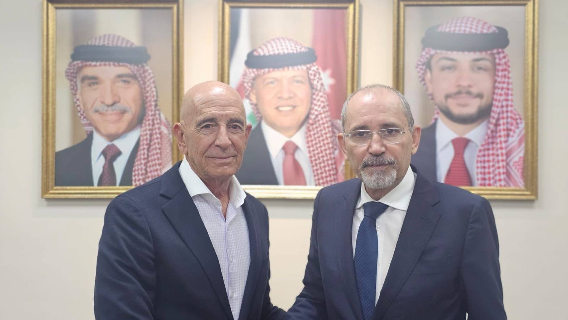 وزير الخارجية وشؤون المغتربين أيمن الصفدي، والمبعوث الأمريكي الخاص إلى سوريا توماس بارك