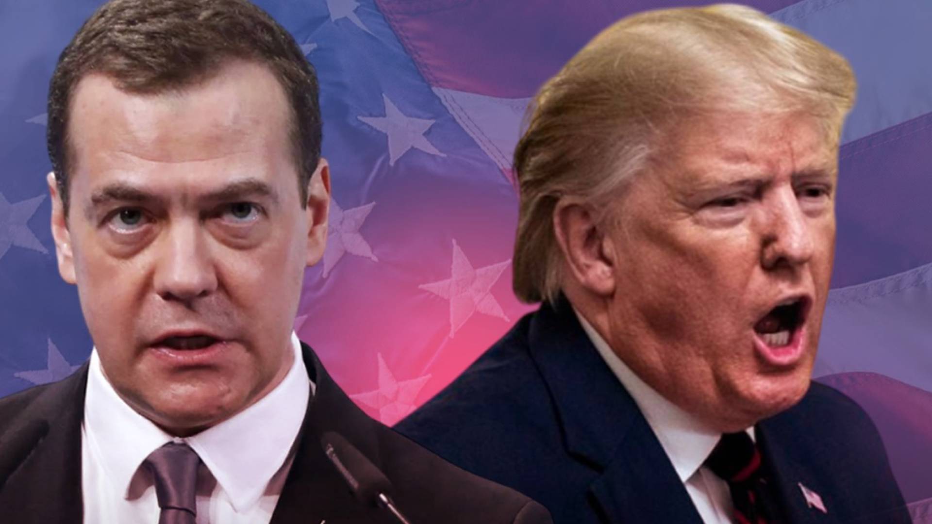 الرئيس الأمريكي دونالد ترمب و نائب رئيس مجلس الأمن الروسي دميتري مدفيديف