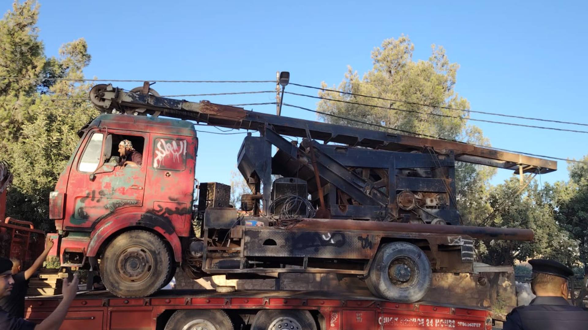 حفارة بئر مياه مخالفة