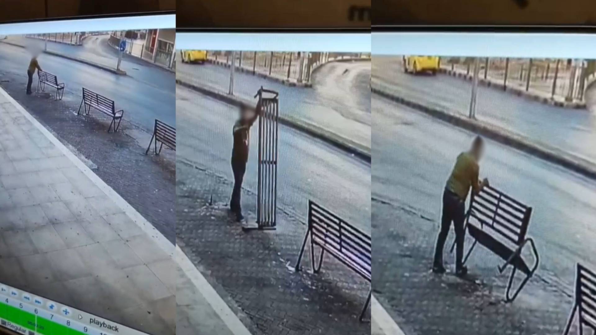 شخص يخلع "مقعد انتظار"