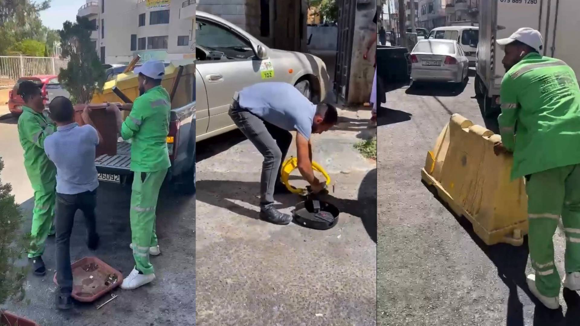 أمانة عمان تواصل حملتها لإزالة العوائق التي تعتدي على الشوارع والارصفة