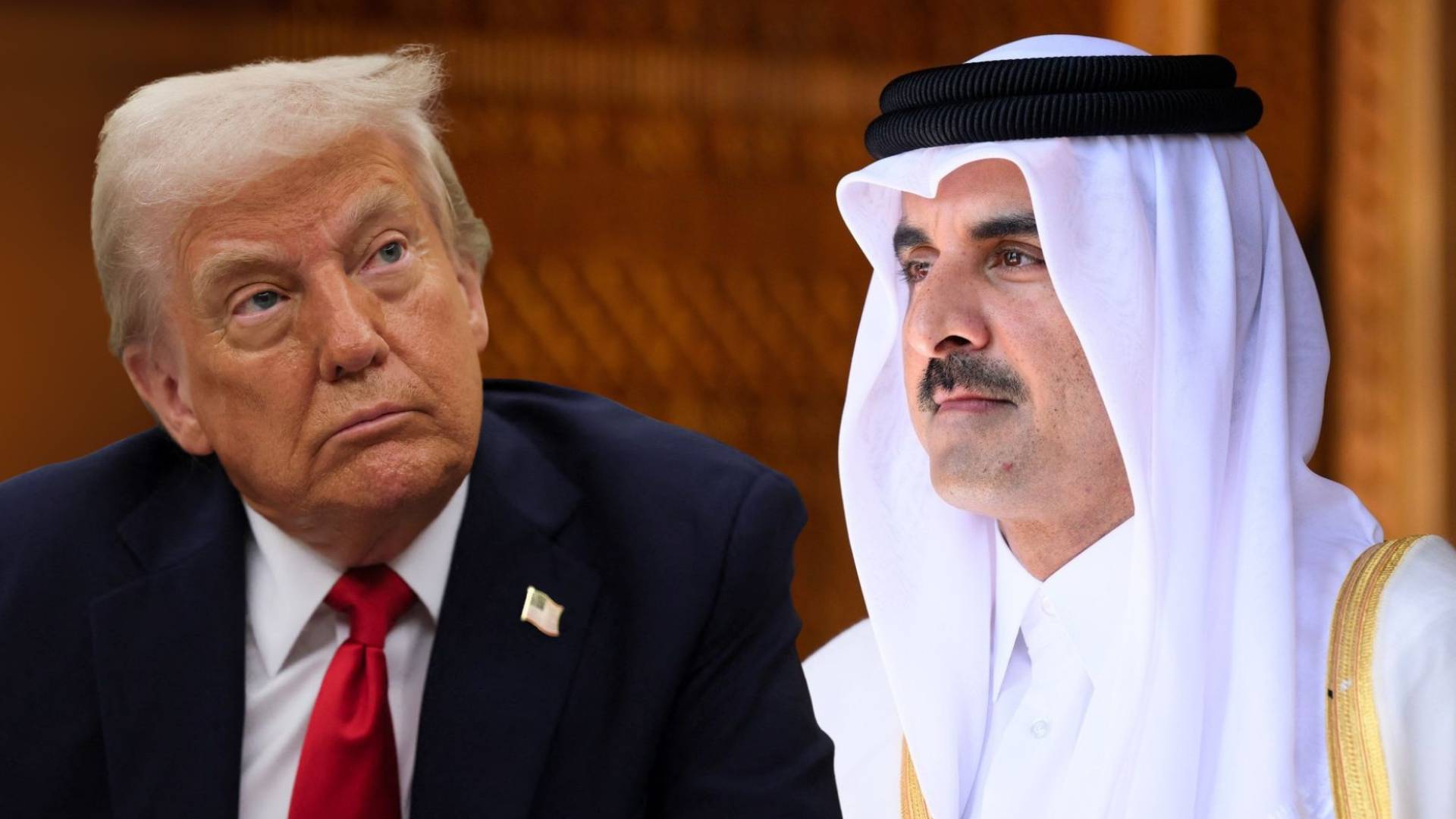 أمير قطر الشيخ تميم بن حمد آل ثاني، والرئيس الأمريكي دونالد ترمب