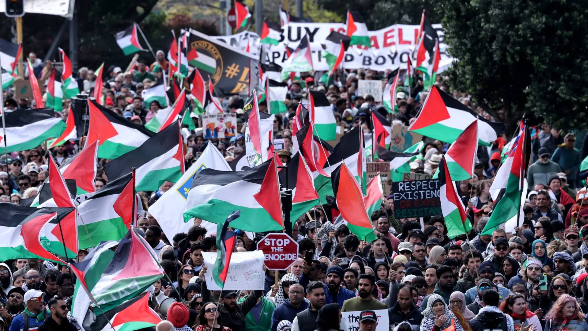 مظاهرة داعمة للفلسطينيين في لوكسمبورغ