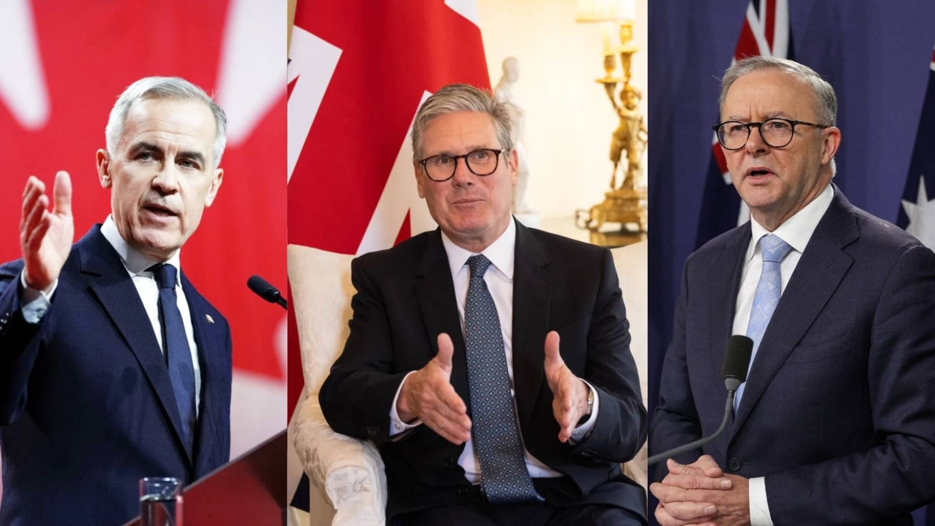 رؤساء وزراء بريطانيا وكندا وأستراليا