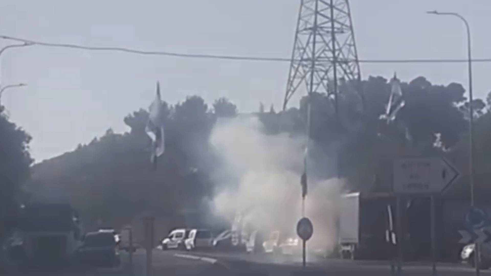 قنابل الغاز المسيل للدموع في إذنا بالخليل