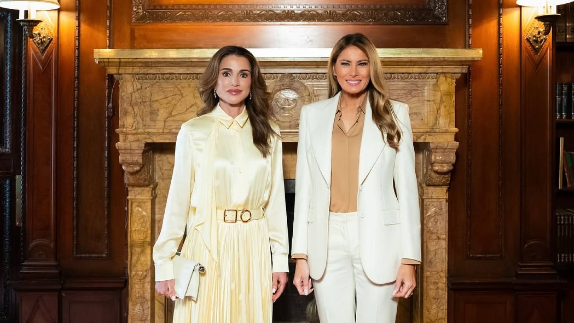 الملكة رانيا مع ميلانيا ترمب