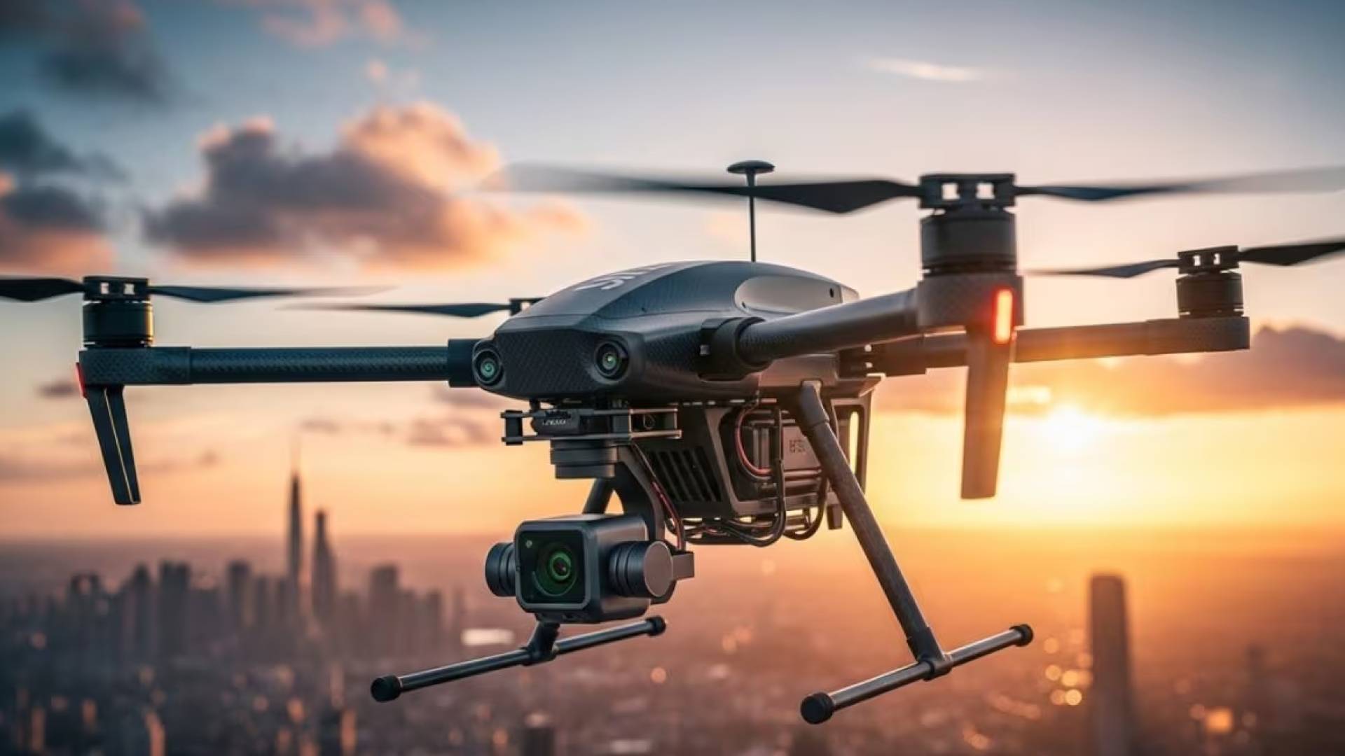 صورة تظهر طائرة مسيرة