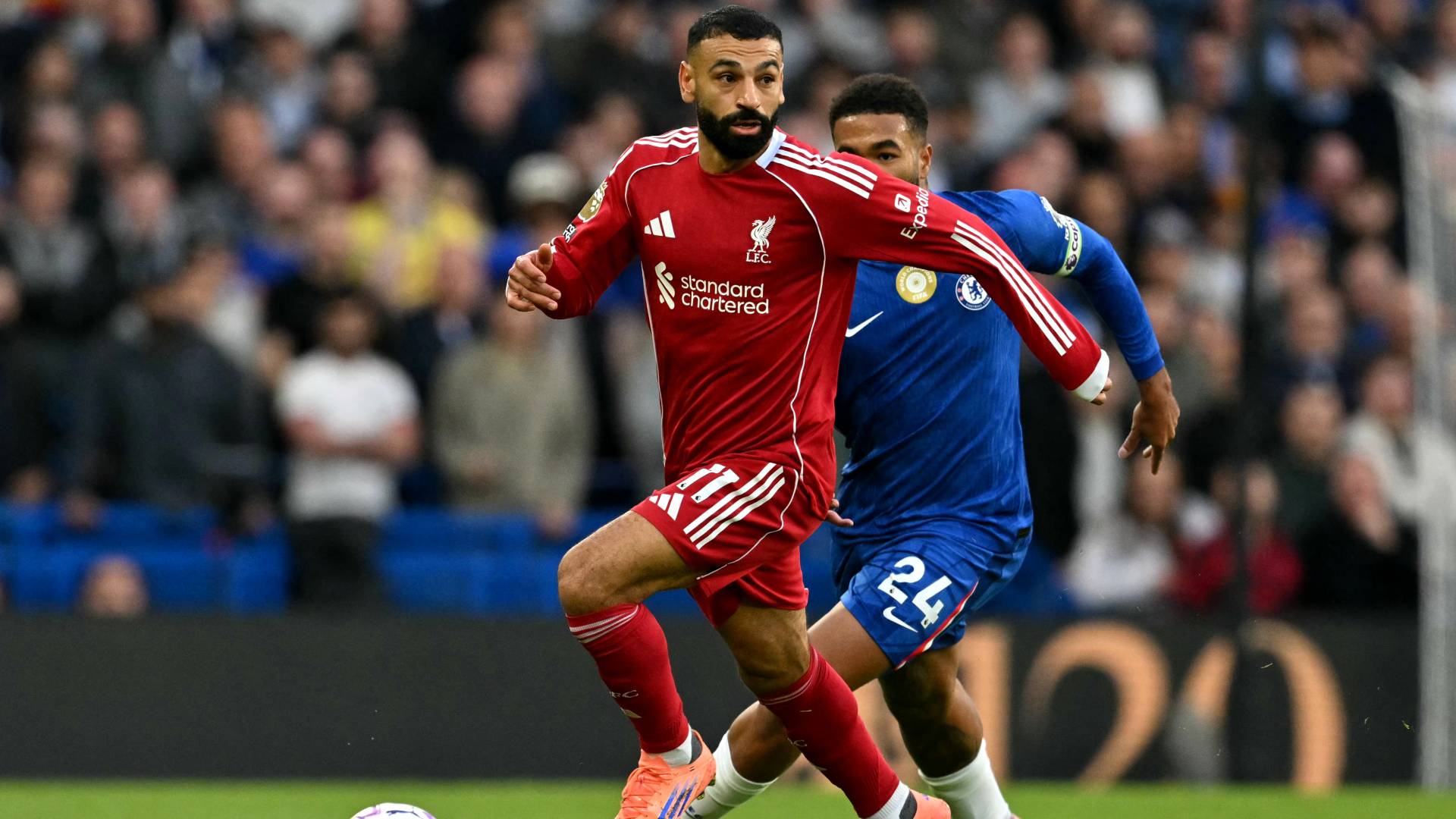 لاعب ليفربول محمد صلاح من المباراة