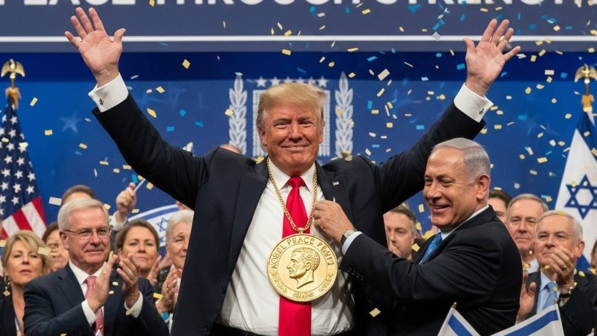 بصورة من الذكاء الاصطناعي.. نتنياهو يرشح ترمب لـ"نوبل للسلام" بعد اتفاق غزة