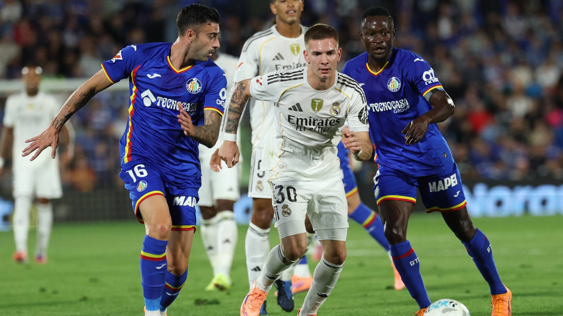 من مباراة ريال مدريد وخيتافي في الدوري الاسباني