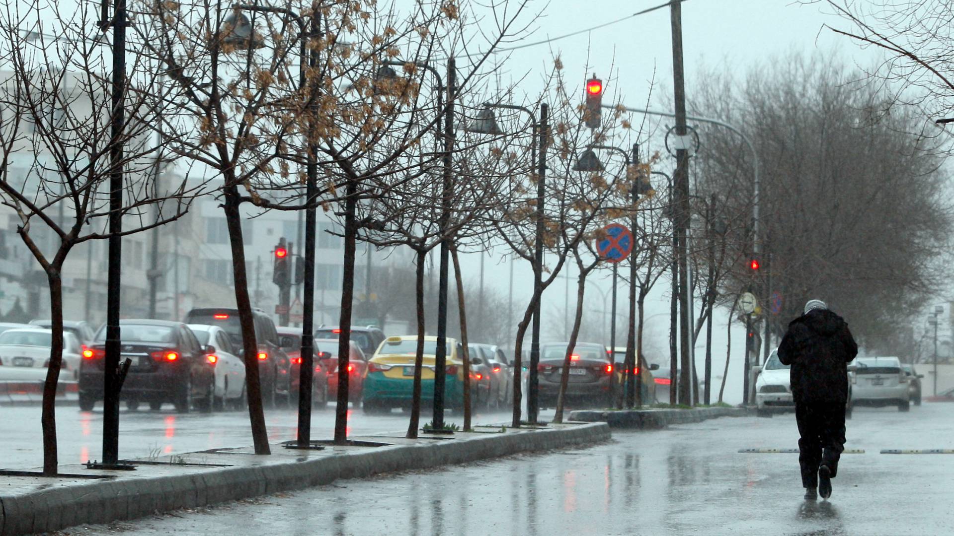 اجواء ماطرة في العاصمة عمان-أرشيفية