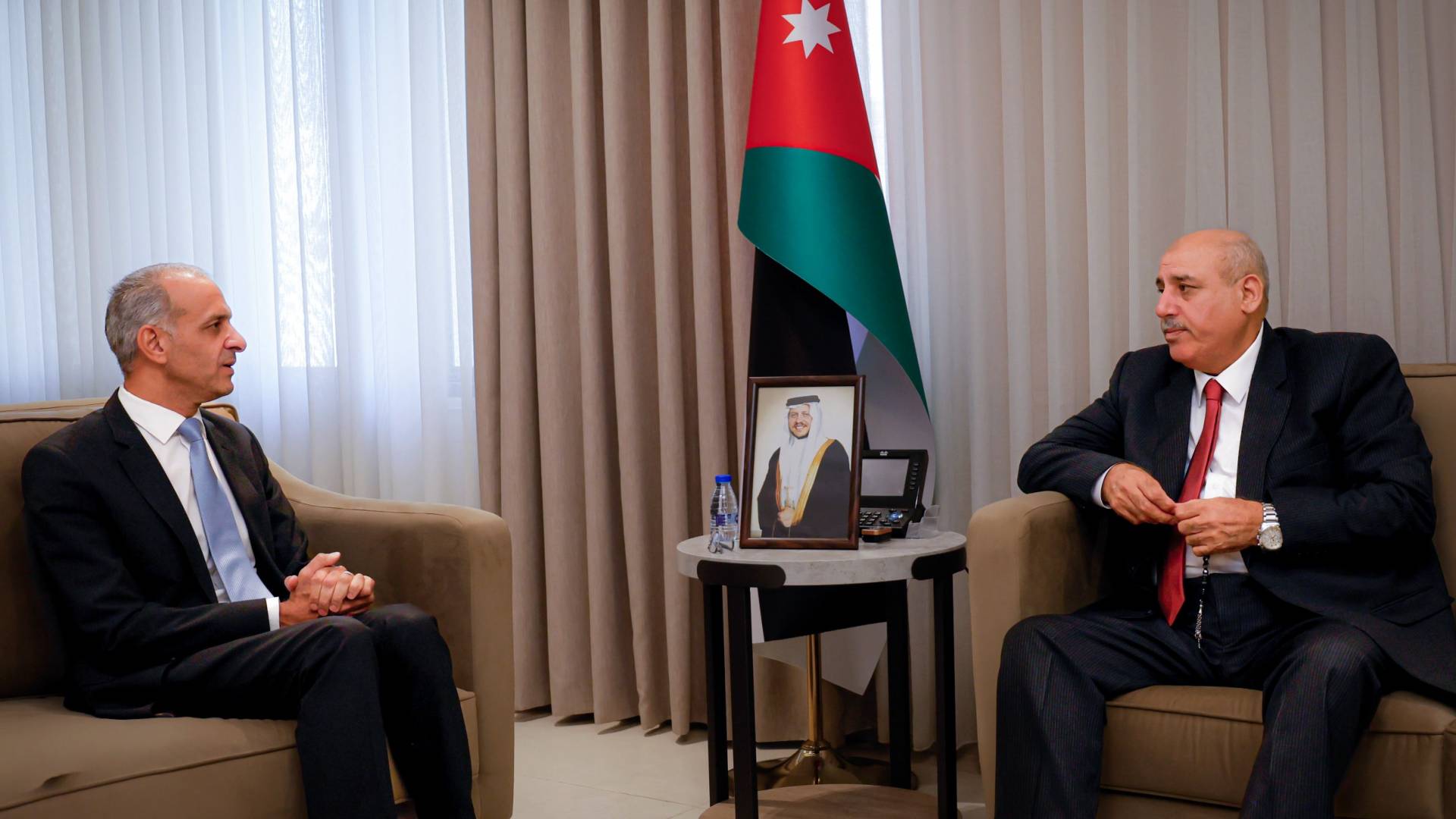 رئيس مجلس النواب مازن القاضي و رئيس ديوان المحاسبة راضي الحمادين