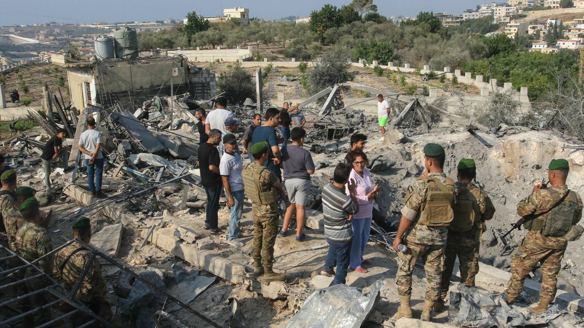 جانب من الدمار الذي خلفته غارات الاحتلال على جنوب لبنان