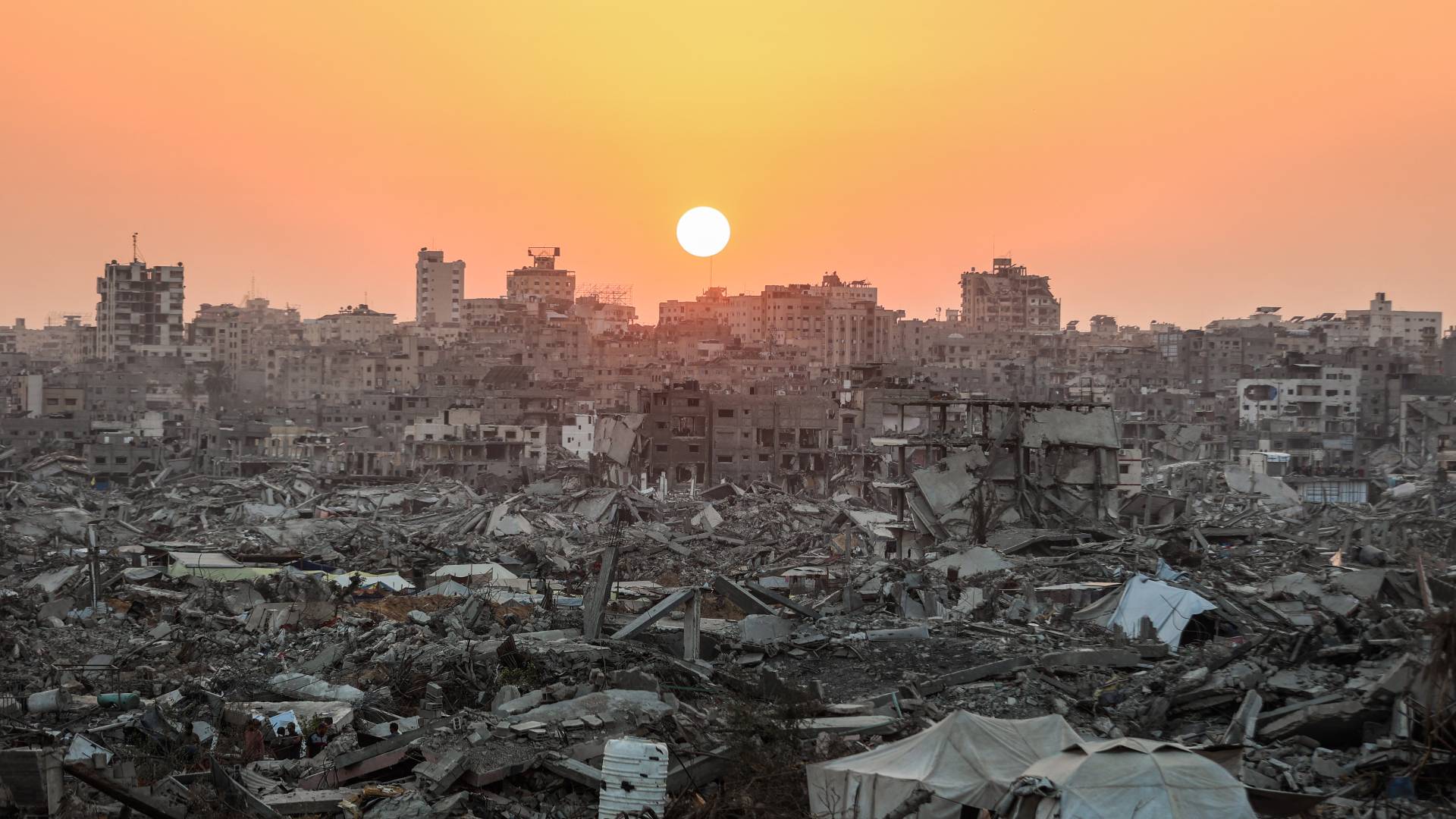 جانب من الدمار الذي خلفه عدوان الاحتلال على غزة