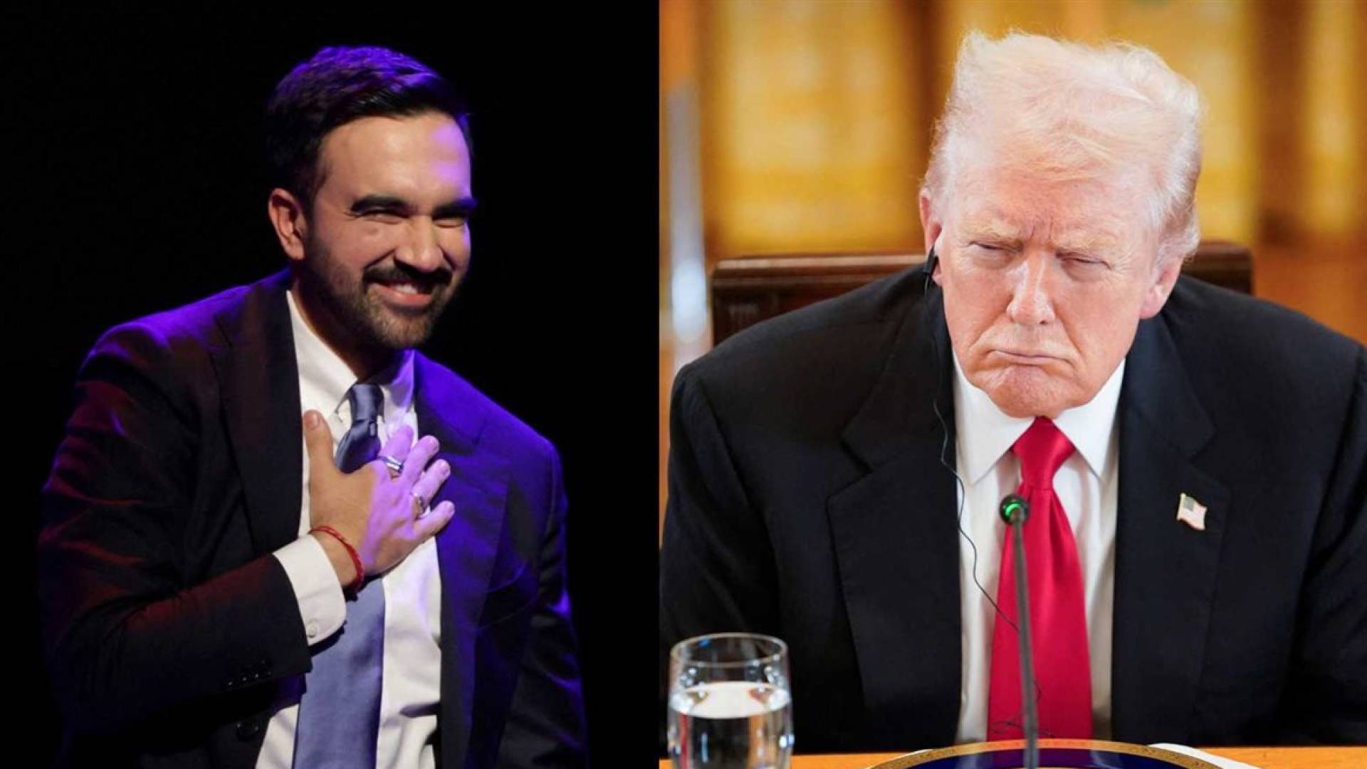 الرئيس الأمريكي دونالد ترمب وعمدة نيويورك زهران ممداني