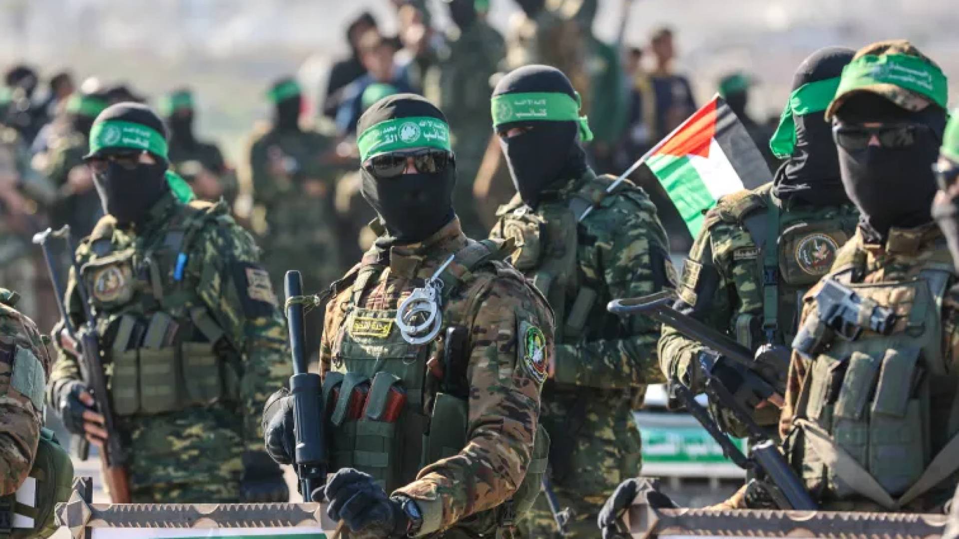 مجموعة مقاتلين من حركة حماس