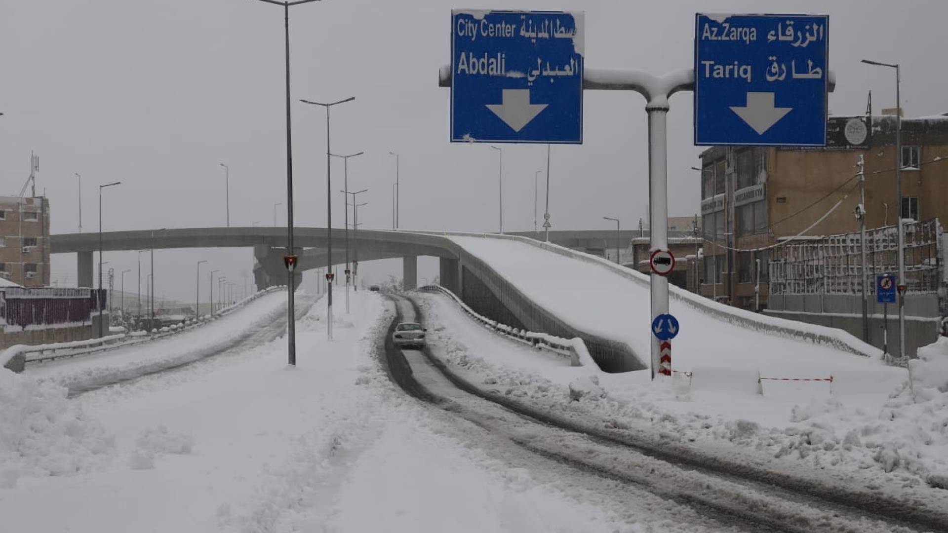 عاصفة ثلجية في العاصمة عمان-أرشيف