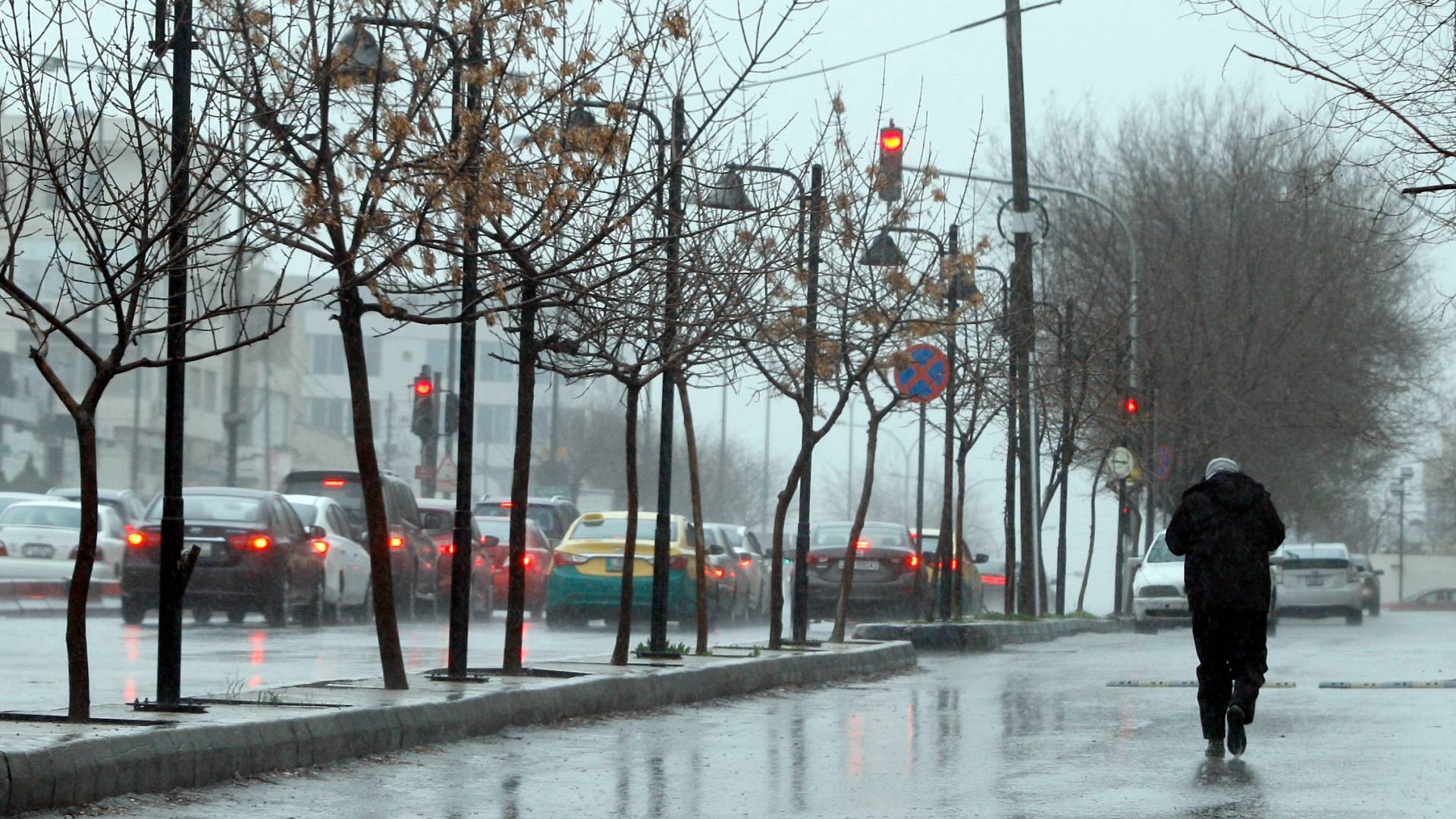 طقس ماطر في الاردن