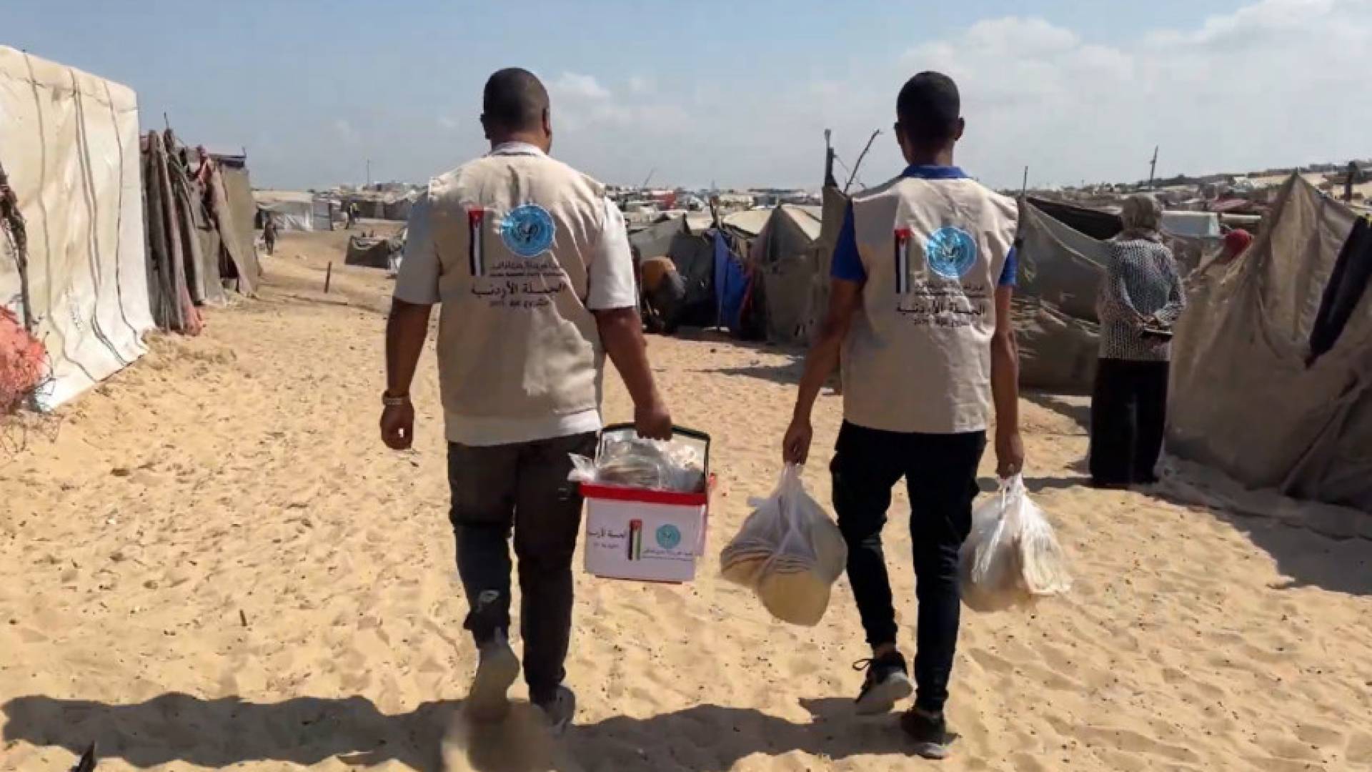 الحملة الأردنية في مدينة خانيونس جنوب قطاع غزة