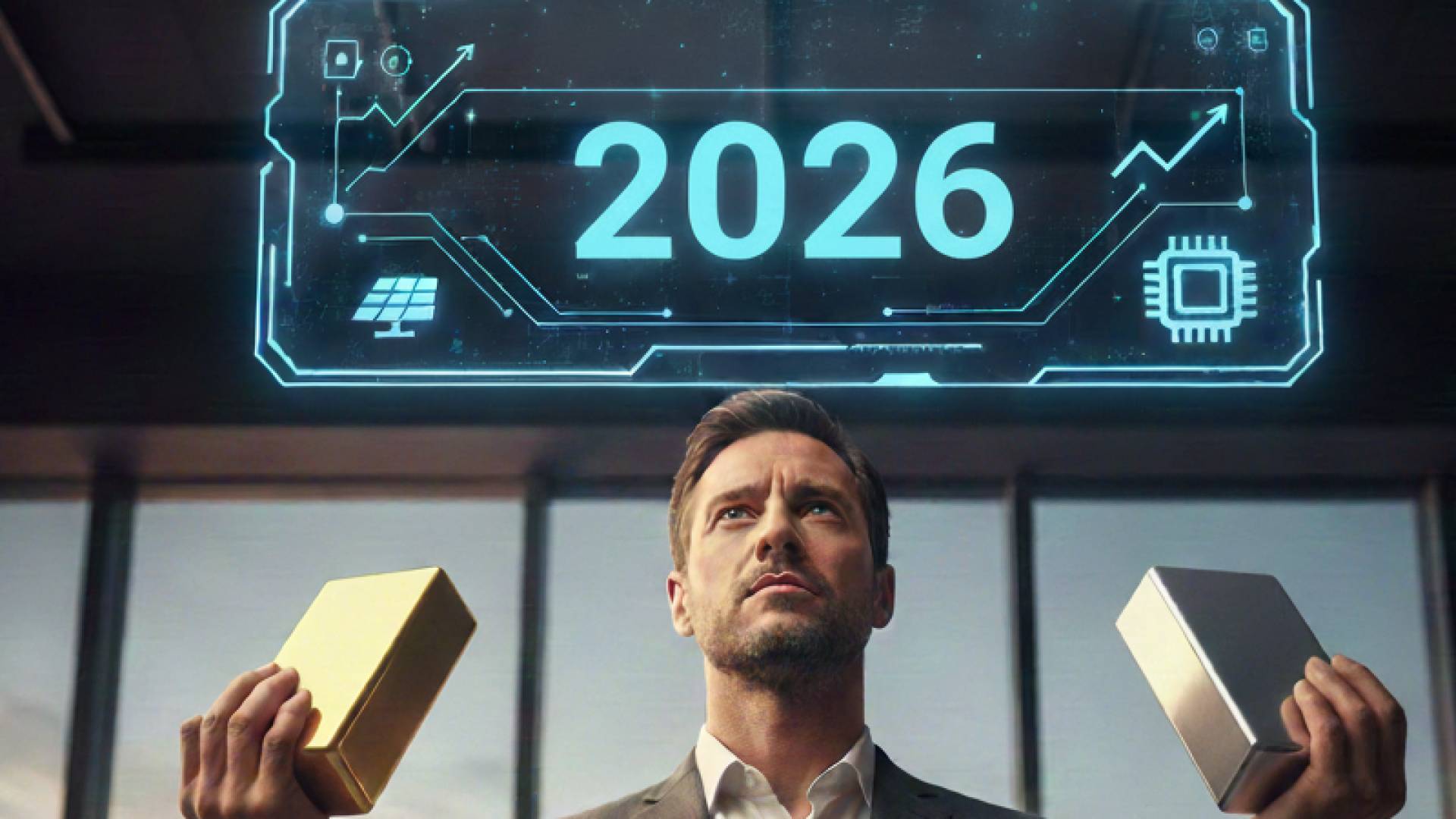 رجل ممسك بسبيكة فضة وسبيكة ذهب