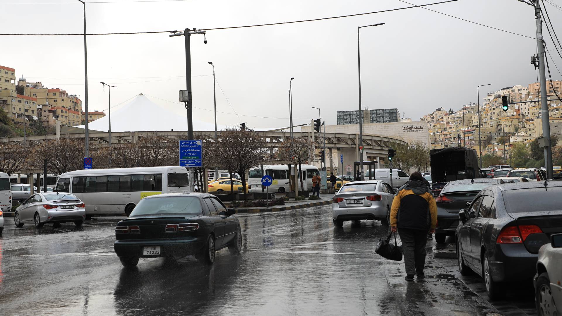 احدى شوارع العاصمة عمان في الشتاء