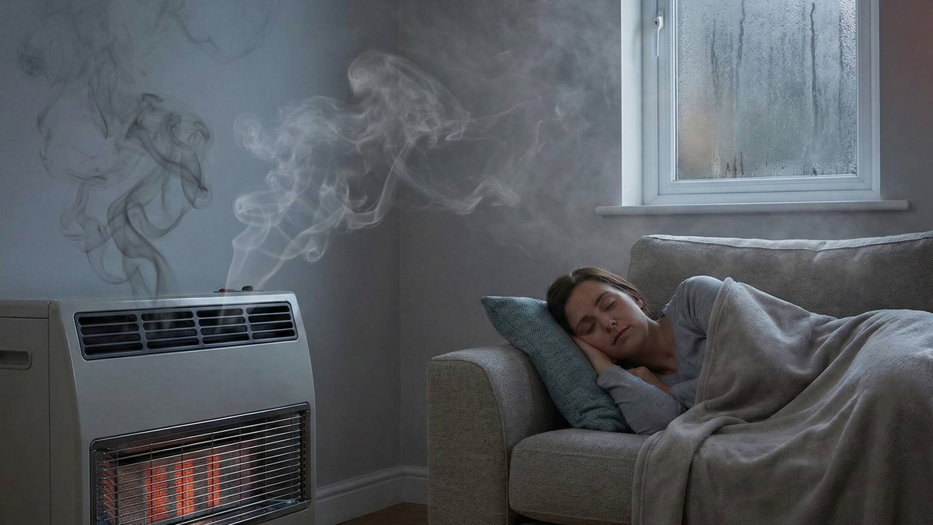 خروج أدخنة من مدفأة