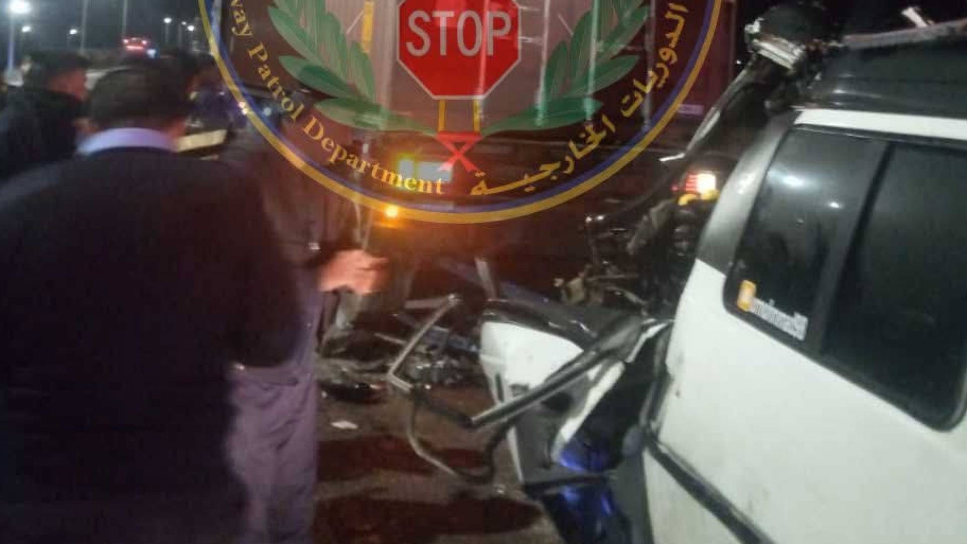 حادث طرق على الطريق الصحراوي قبل جسر الكرك