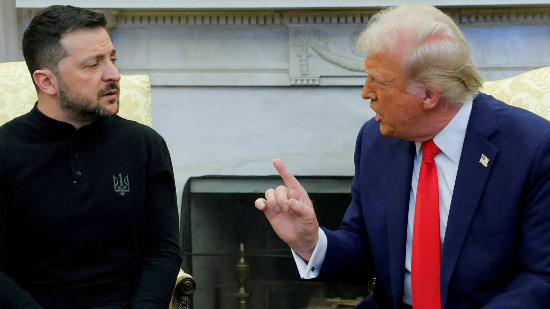 الرئيس الأمريكي دونالد ترمب و الرئيس الاوكراني فلوديمير زيلينسكي