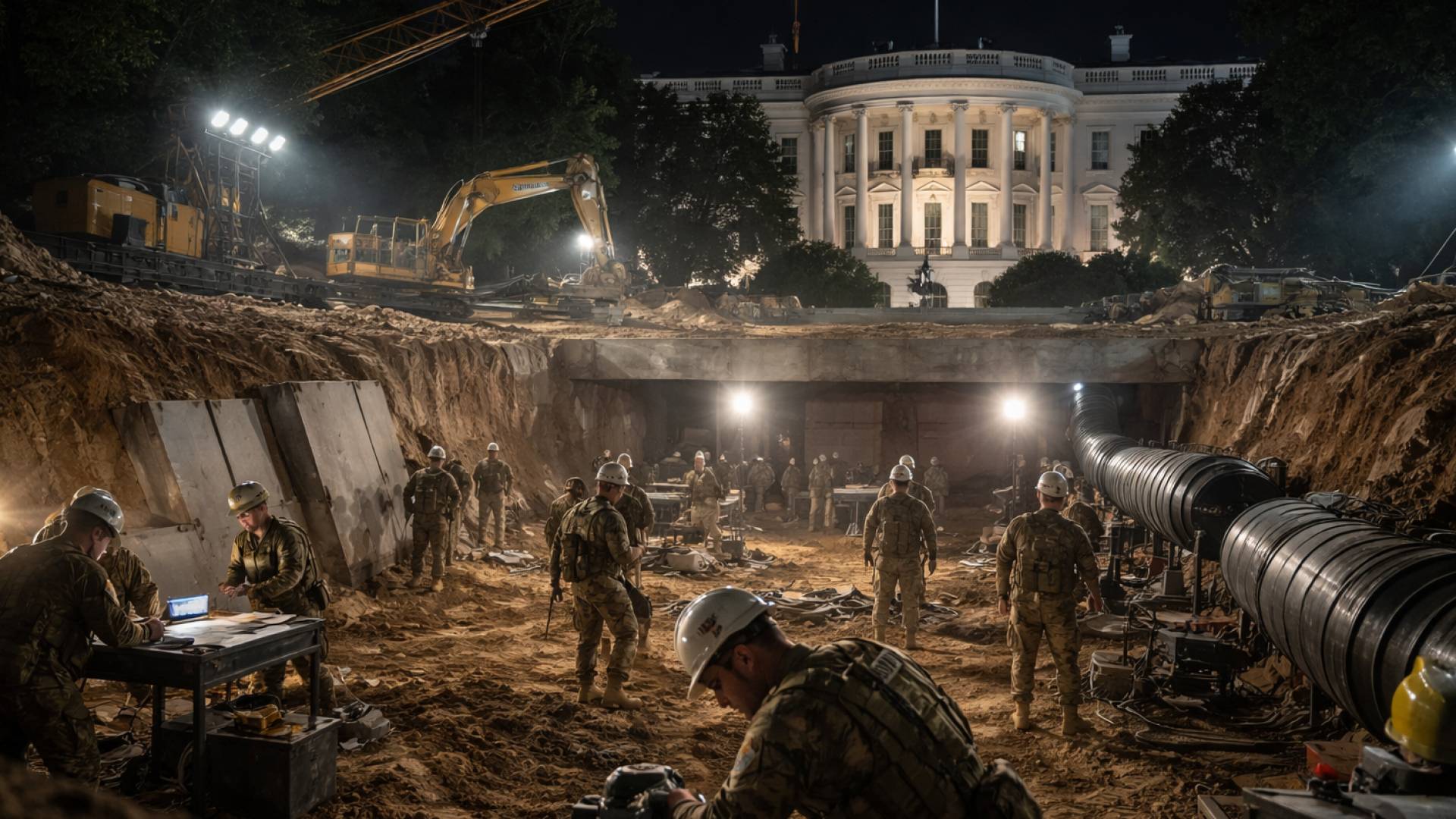 أعمال بناء في البيت الأبيض