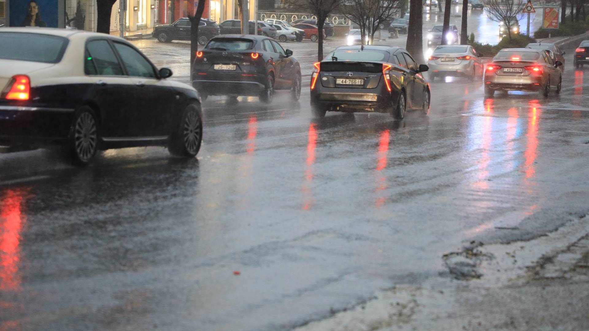 احدى شوارع العاصمة عمان في الشتاء