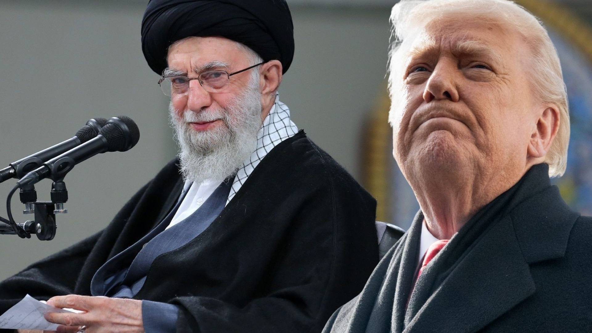 الرئيس الأمريكي دونالد ترمب والمرشد الأعلى الإيراني الخامنئي