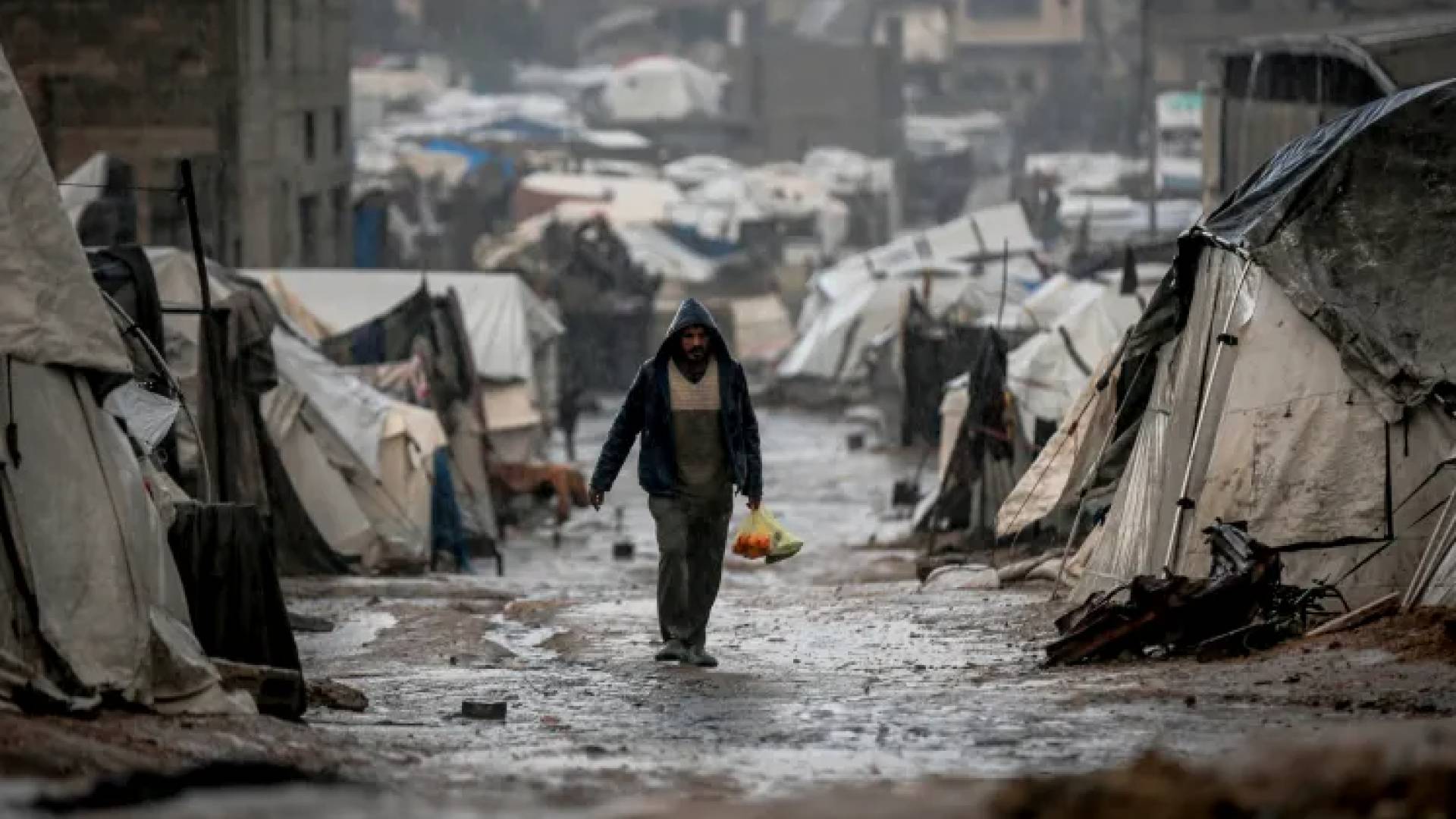 خيام غزة في الشتاء